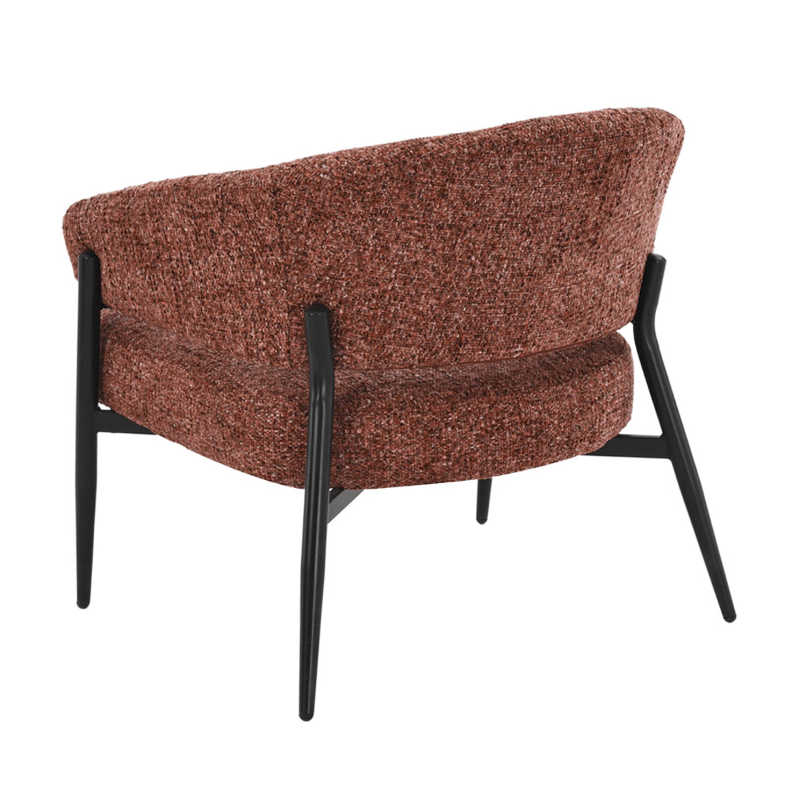 MORITZ ARMCHAIR FABRIC TERRACOTTA METAL BLACK E1 PR
