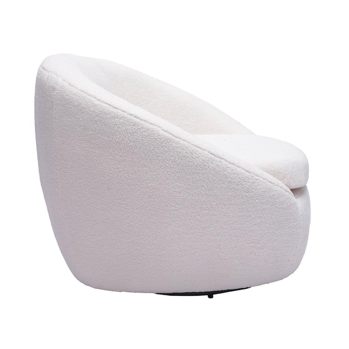 OVO ARMCHAIR SWIVEL FABRIC WHITE METAL E1 PRC