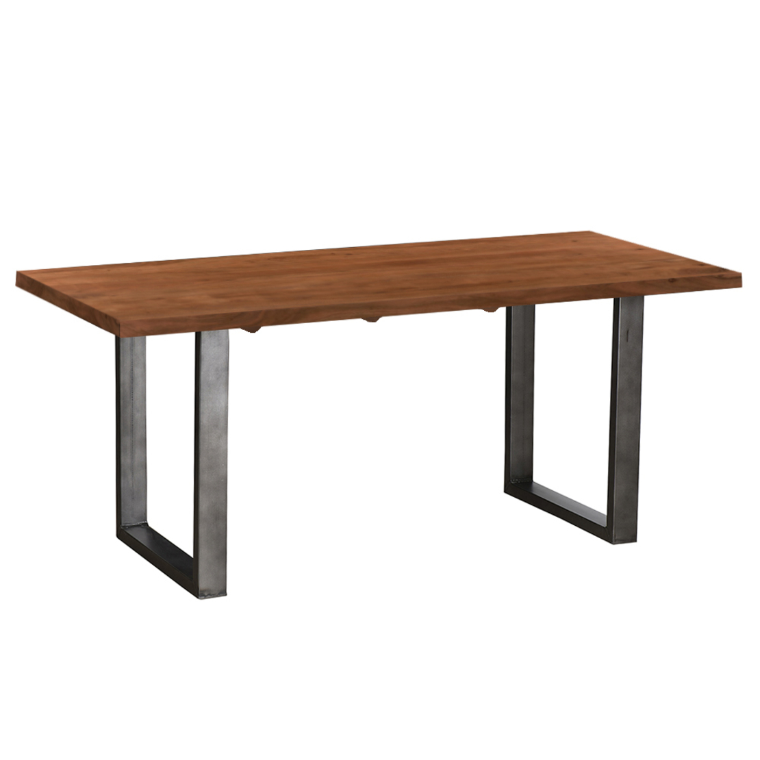PUZZLE 220 TABLE WOOD ACACIA WALNUT METAL IN
