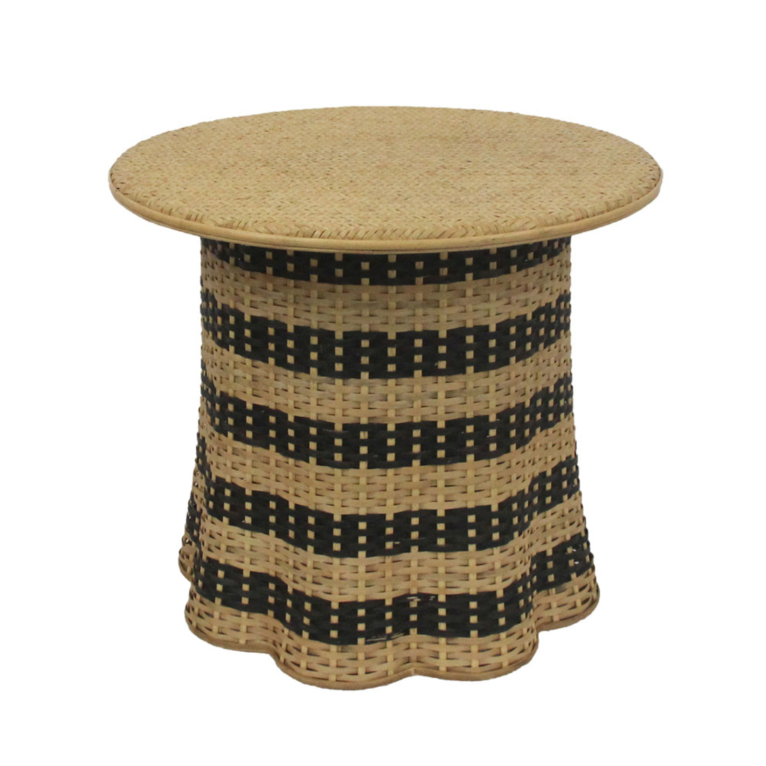 NUBIA COFFEE TABLE RATTAN NATURAL BLACK BAMBOO 60x