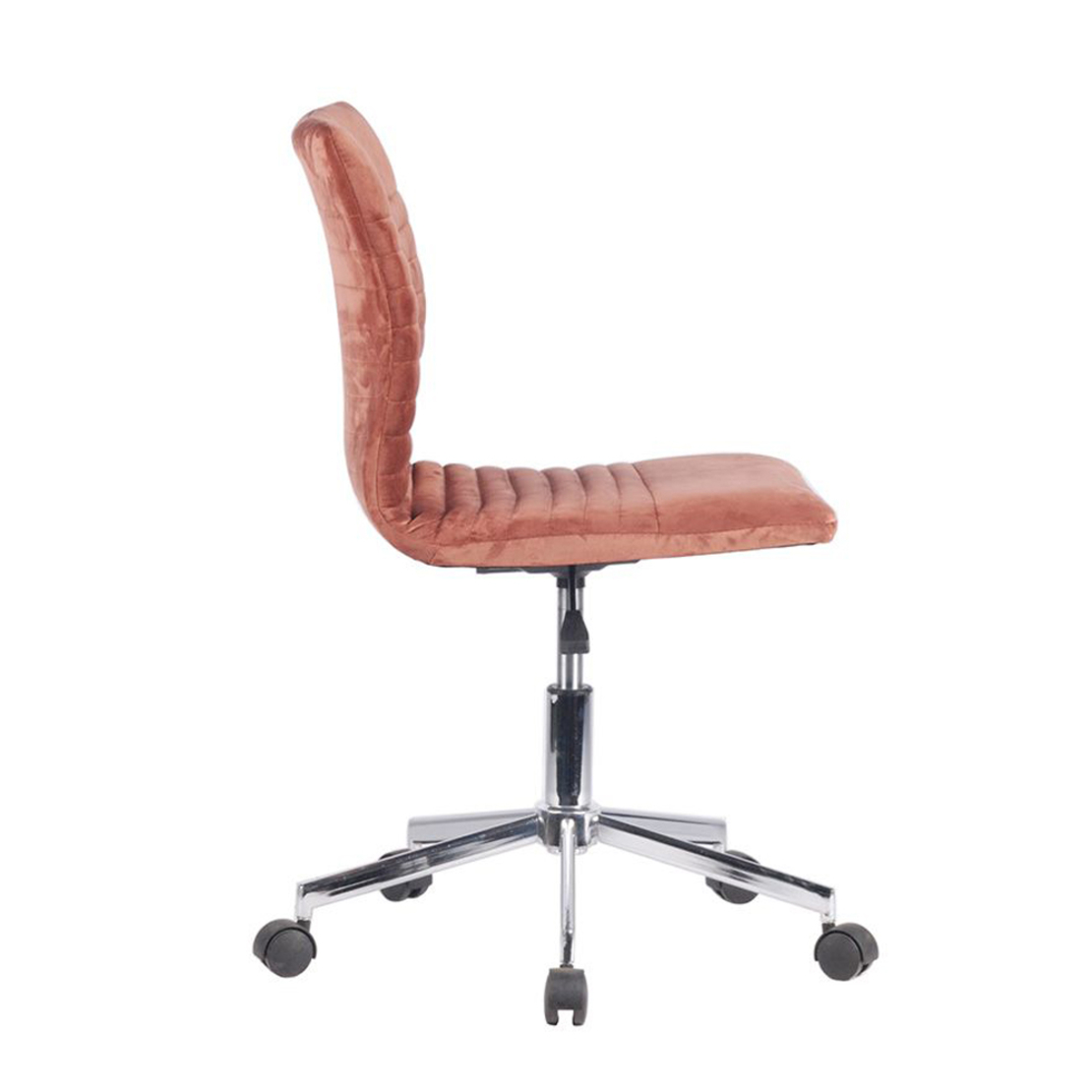 PEPPA CHAIR DESK FABRIC REDDISH BROWN METAL 44x56,5xH92cm E1 PRC