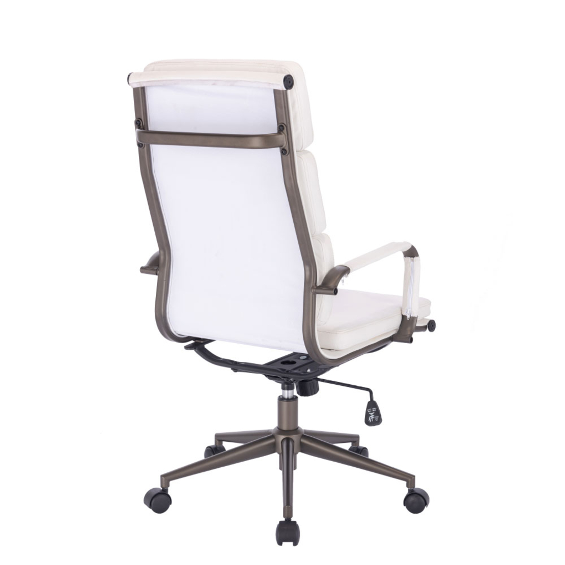 SLICE CHAIR DESK FABRIC WHITE GUNMETAL 55,5x63,5xH117cm PRC