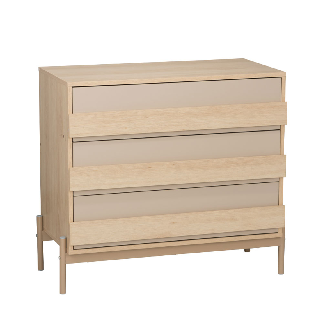 CAPPUCINO COMMODE CHIPBOARD WITH MELAMINE CARTA SONOMA METAL LATTE E1 PRC