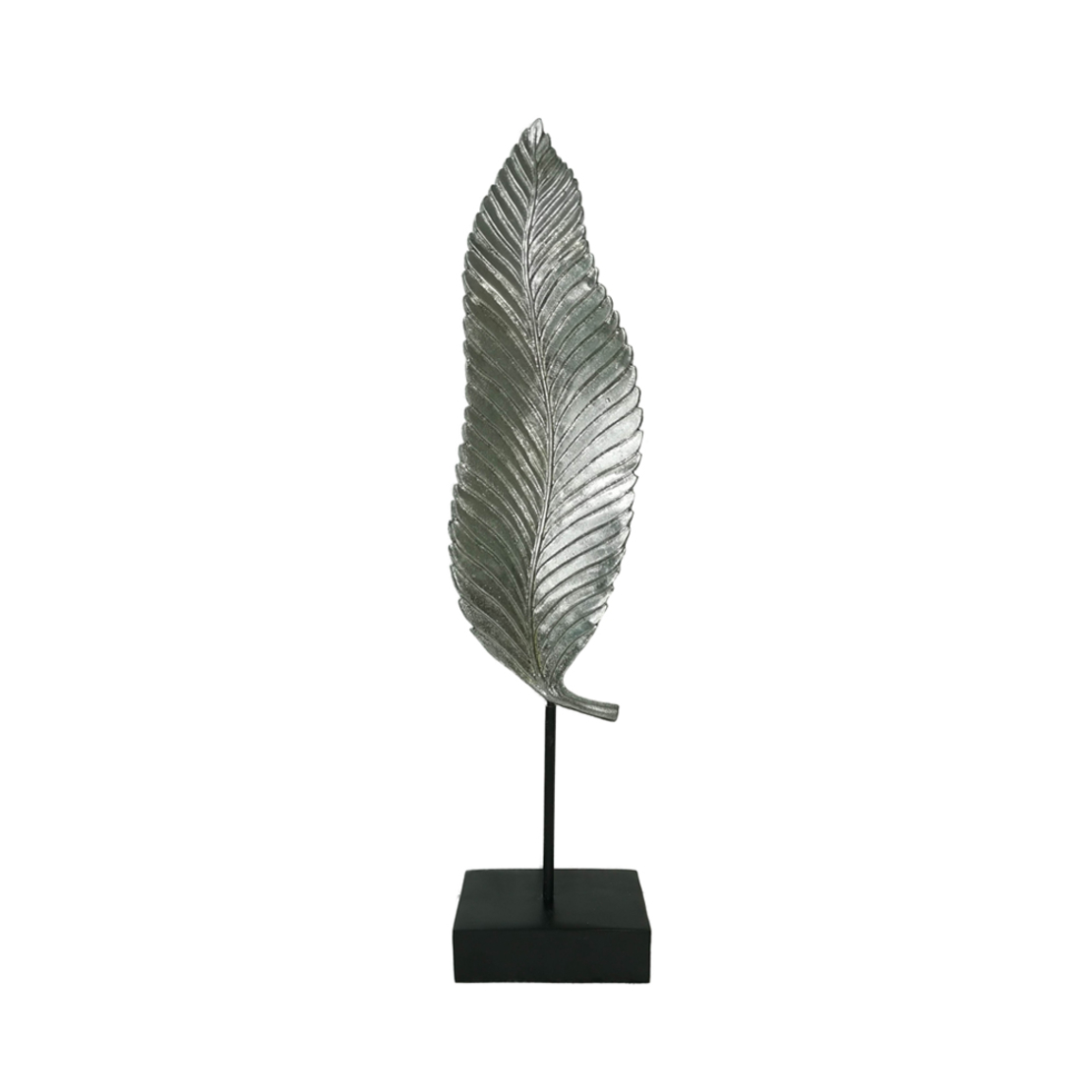 UMI DECO LEAF POLYRESIN SILVER BLACK 13x9xH57cm PR