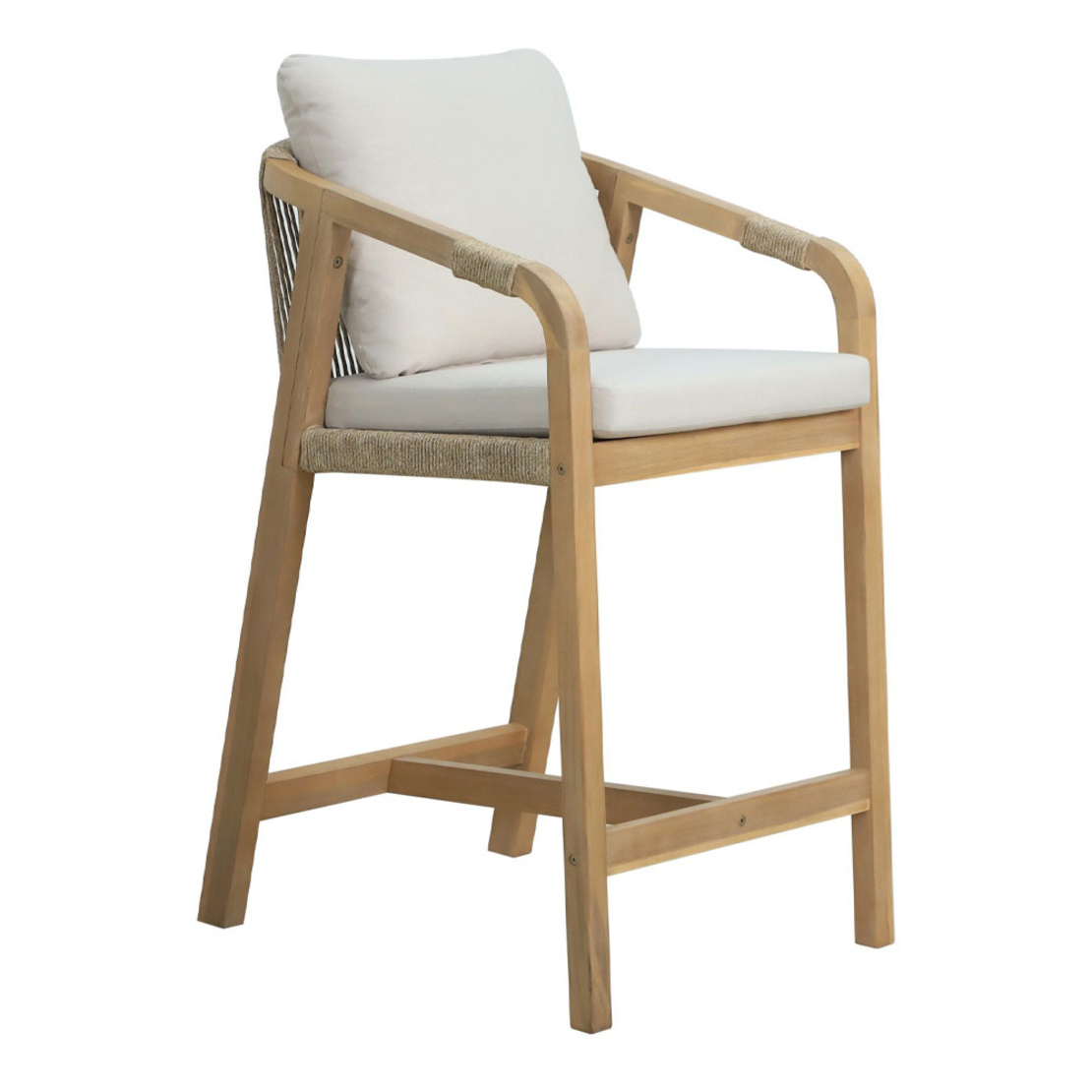 TERRAZZO STOOL BAR WOOD ACACIA NATURAL 68x55xH97,5cm VN