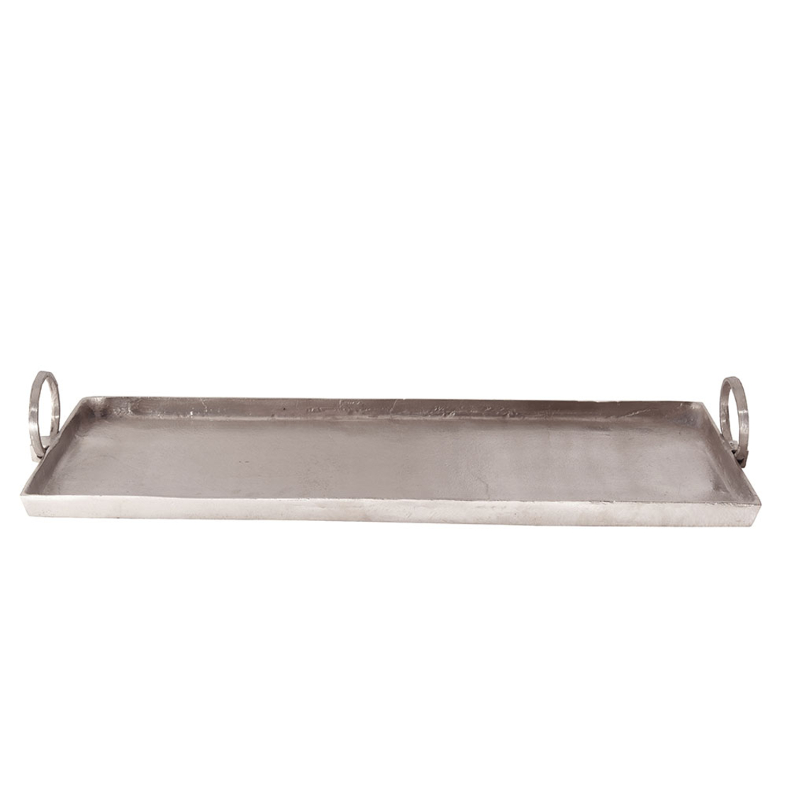 ANGOLO TRAY ALUMINIUM SILVER 75x24xH3cm IN