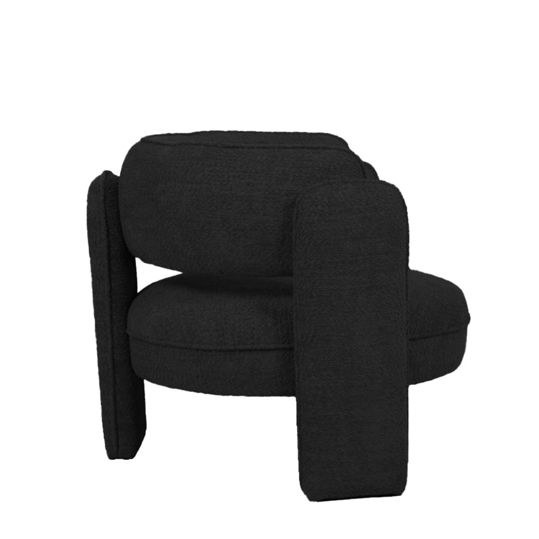 GARDA ARMCHAIR FABRIC BLACK PRC