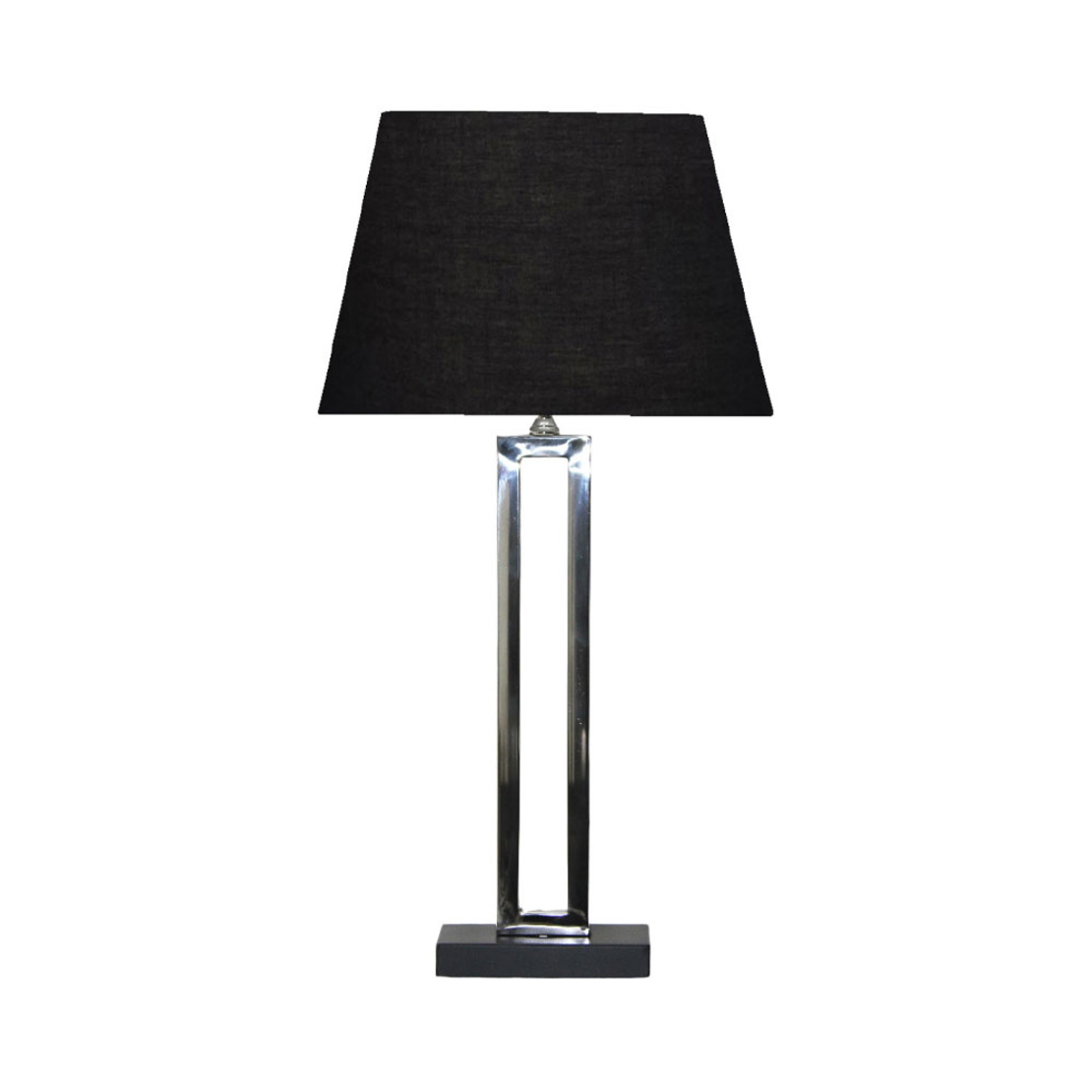 ANSELM LAMP TABLE SILVER BLACK 41x28xH71cm CE IN