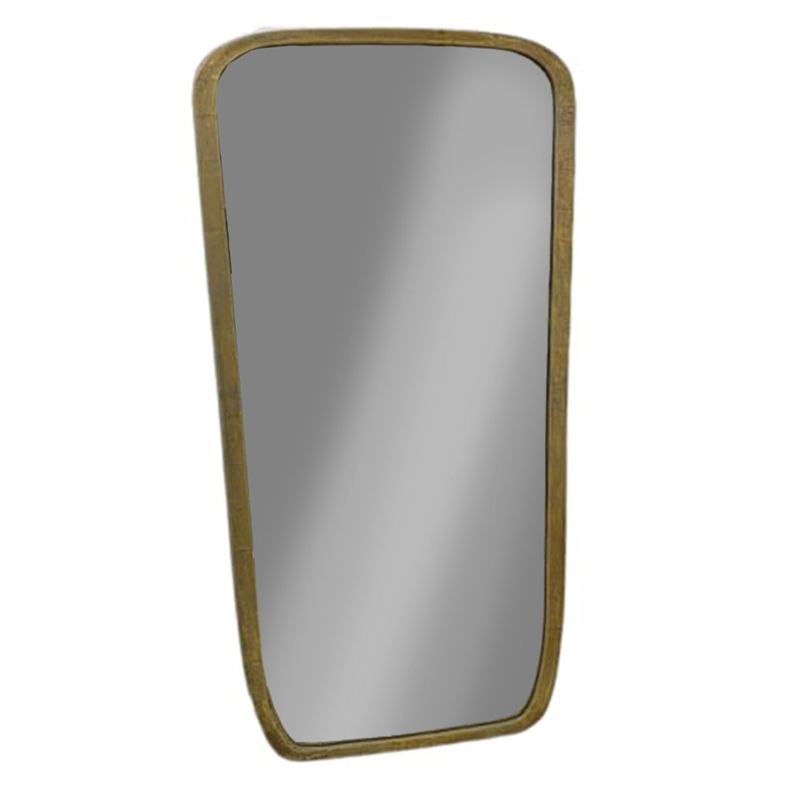 CURBO MIRROR ALUMINIUM BRASS ANTIQUE 92x2.5x182 IN