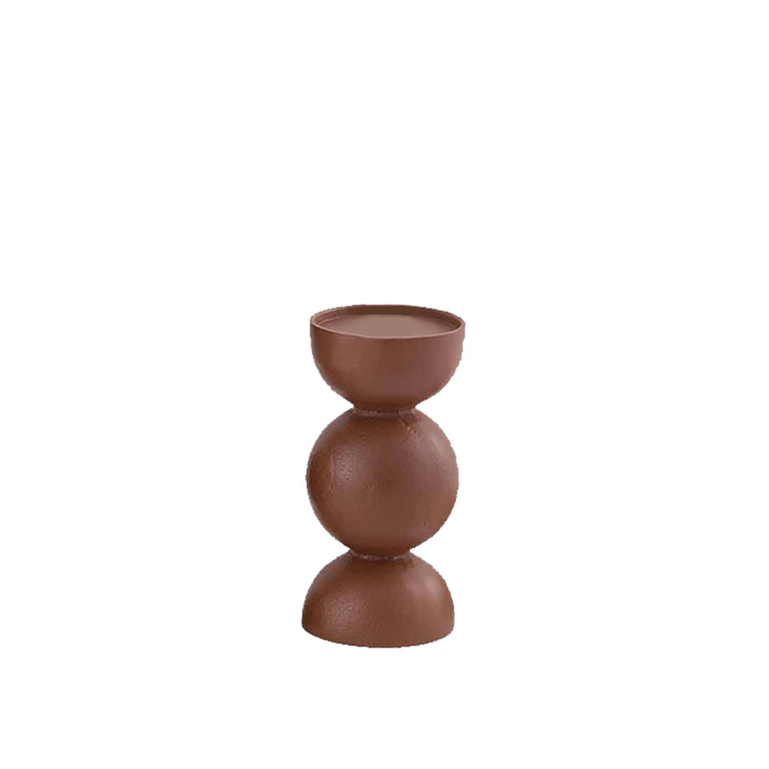 FORMAS CANDLE HOLDER ALUMINIUM TERRACOTTA 8x8xH16c