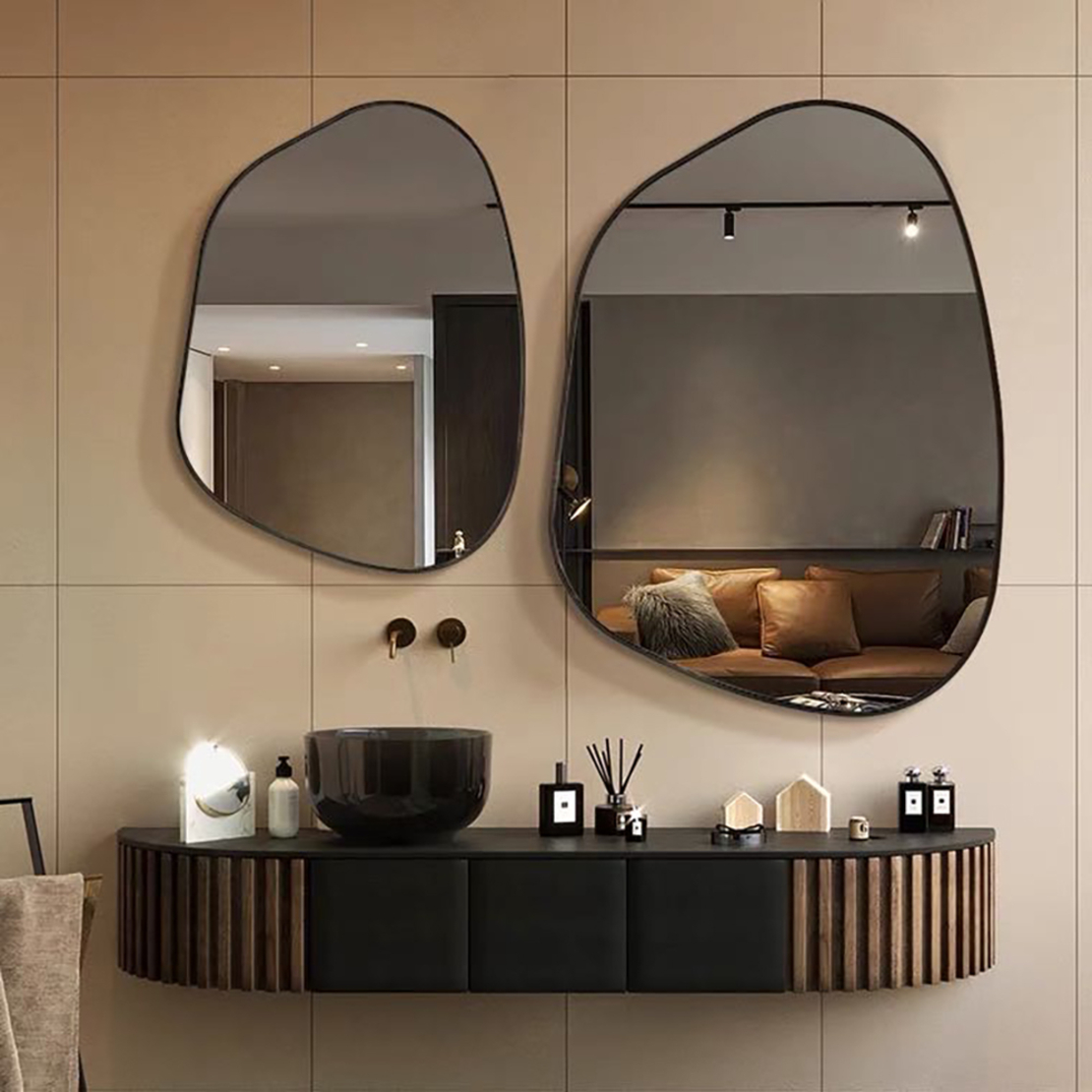 VOTSALO MIRROR ALUMINIUM BLACK 80xH50cm E1 PRC