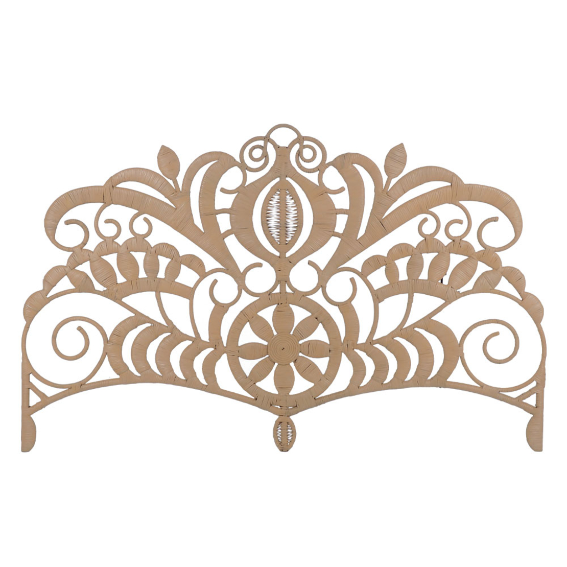CROCHET HEADBOARD RATTAN NATURAL ID