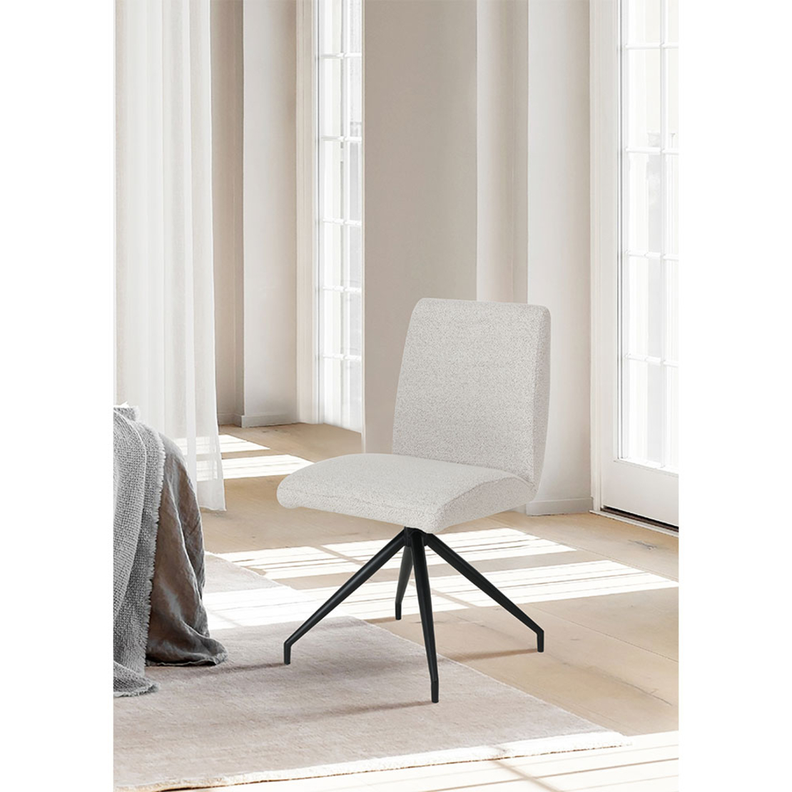 ARM CHAIR FABRIC BEIGE METAL BLACK MAT E1 PRC