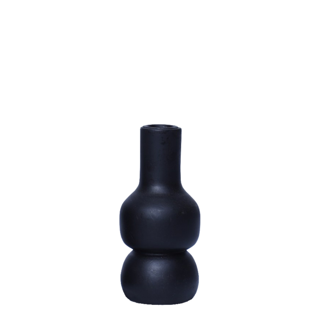 ANTIOPE CANDLE HOLDER WOOD MANGO BLACK D7xH15cm IN