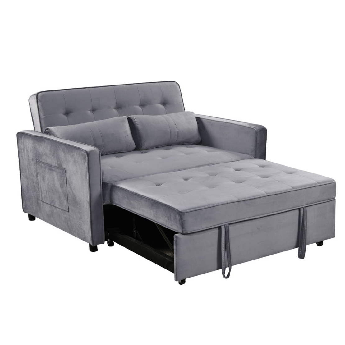 SOLUTION SOFA BED 2SEAT FABRIC GREY E1 PRC