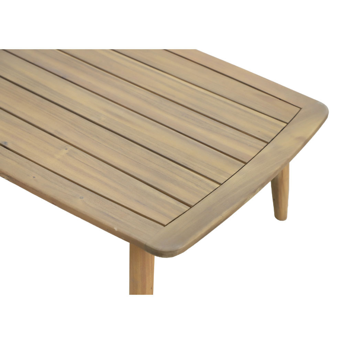 CORDA LOUNGE SET 1+2+1 WOOD ACACIA NATURAL WHITE V