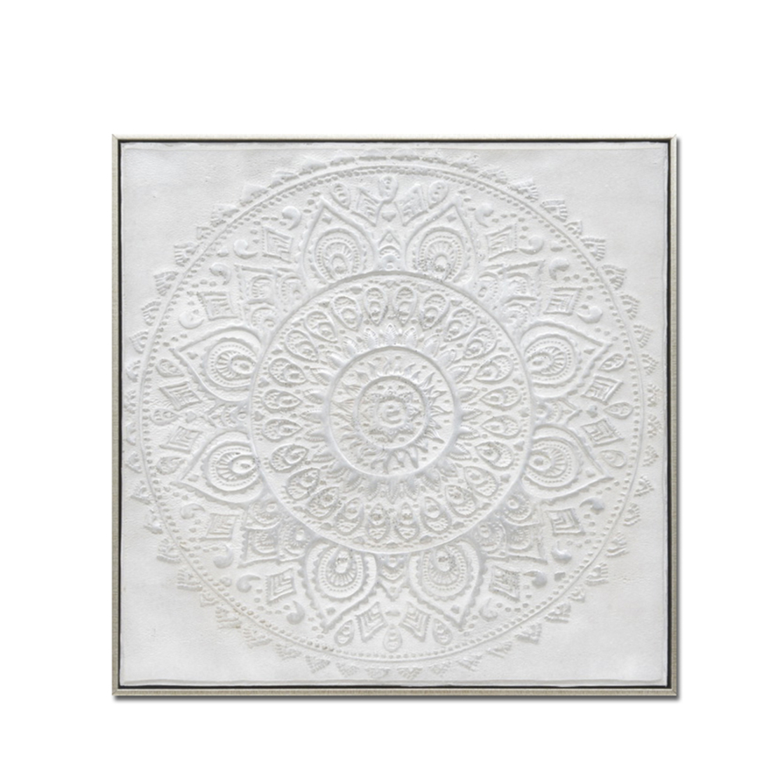 SAVOIR PAINTING CANVAS WHITE GOLD WOOD 61,5x61,5xH