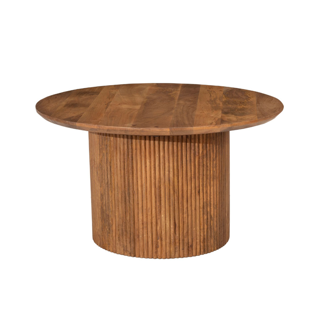 ORGANIC COFFEE TABLE WOOD MANGO WALNUT 80x80xH45cm