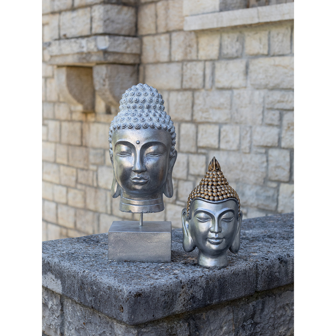 GODAMA DECO BUDDHA POLYRESIN GOLD SILVER 15x13,5xH