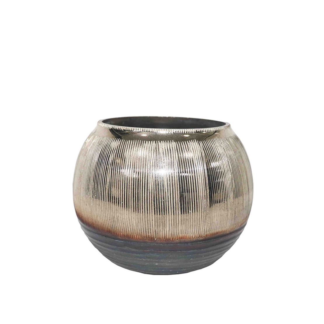 JEG BASE FOR CANDLE GLASS GOLD BRONZE GREY D12,5xH