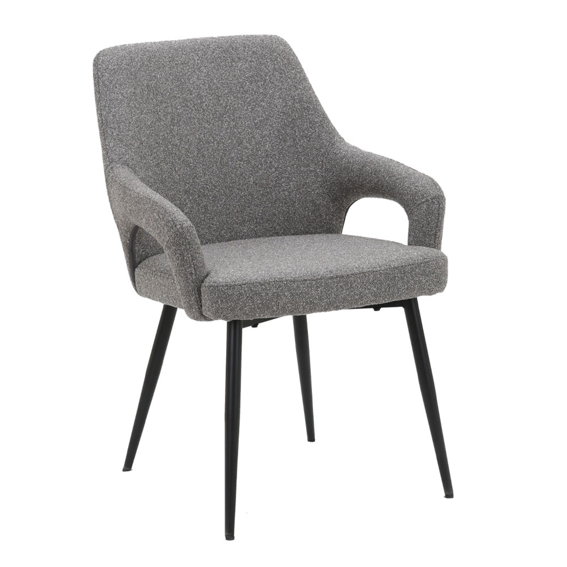 PONTE CHAIR FABRIC GREY METAL BLACK E1 PRC