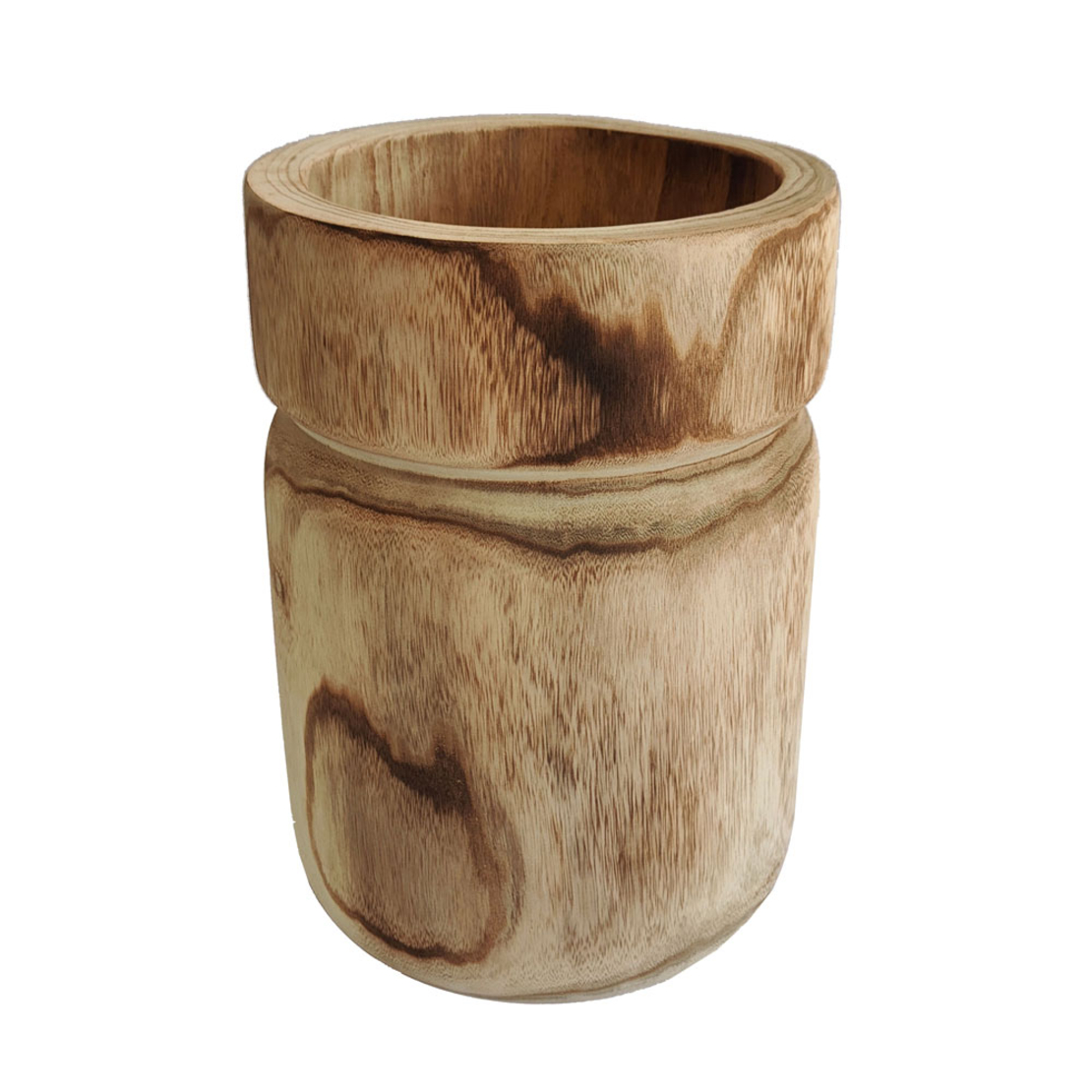 KENGO VASE WOOD NATURAL 26x26xH38cm PRC
