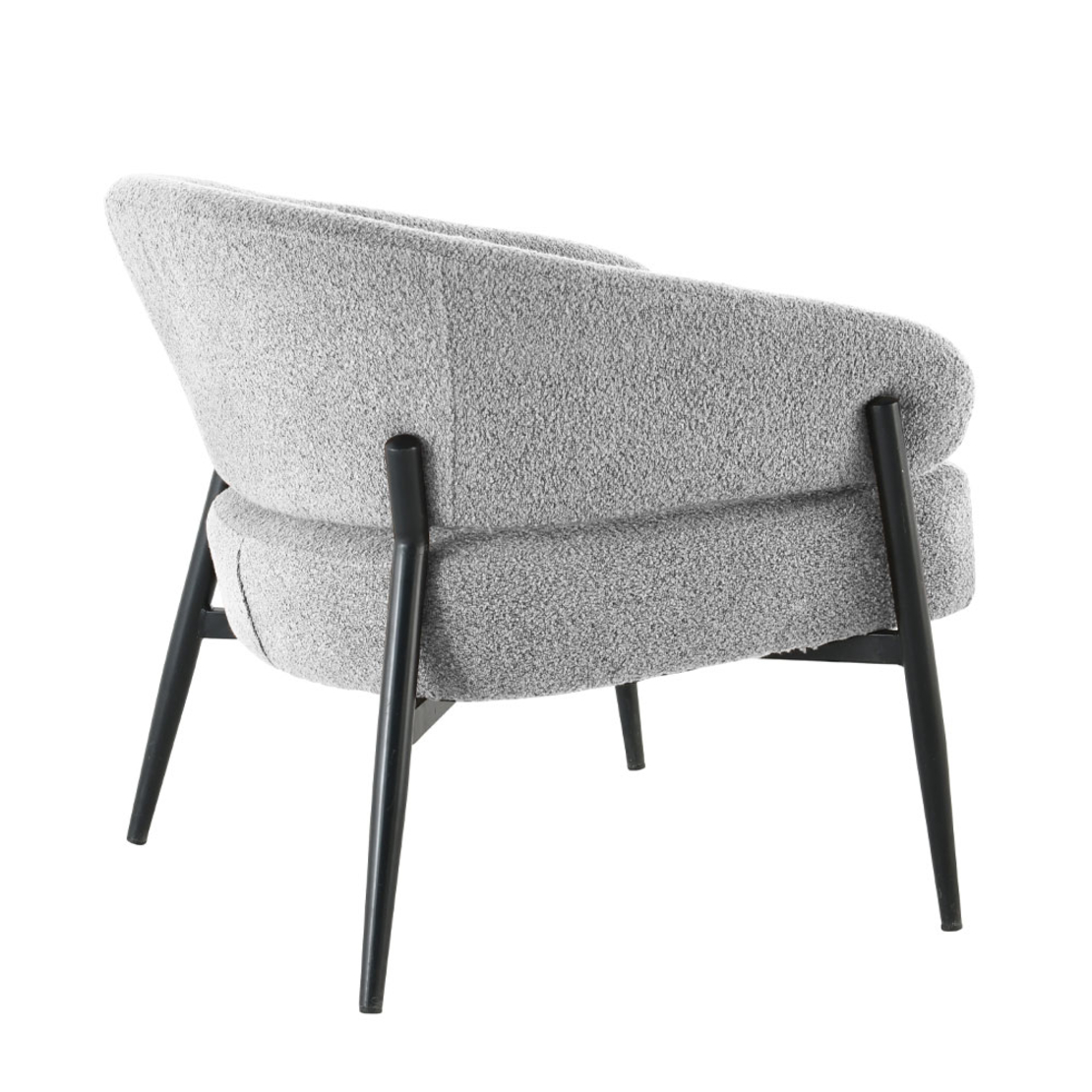MORITZ ARMCHAIR FABRIC GREY METAL BLACK E1 PRC
