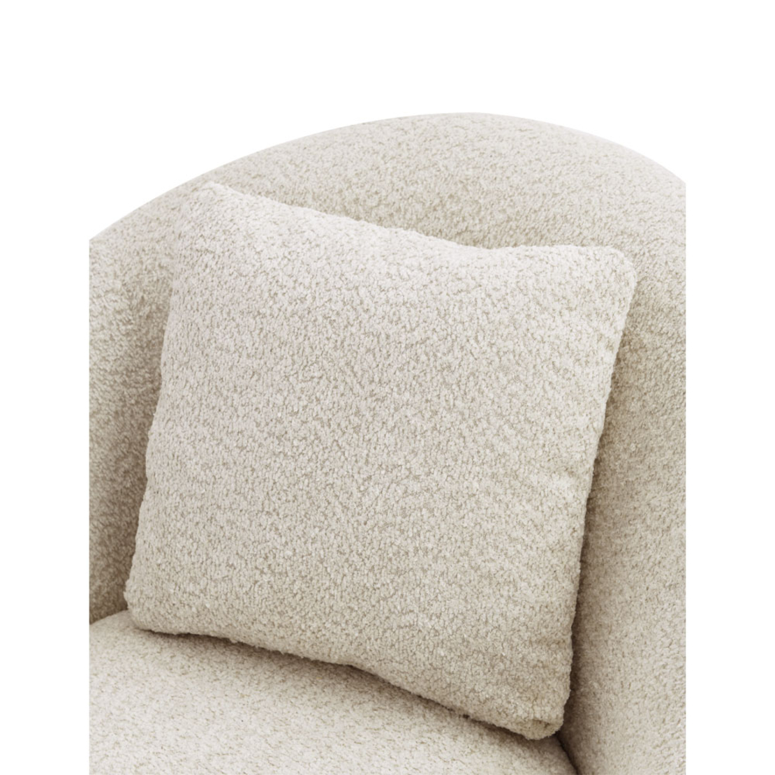 SOFTY ARMCHAIR SWIVEL FABRIC CREAM METAL E1 PRC