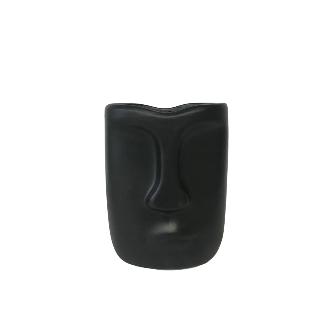 BARIK BLACK PLANTER POLYRESIN BLACK 10x8,5xH13cm P