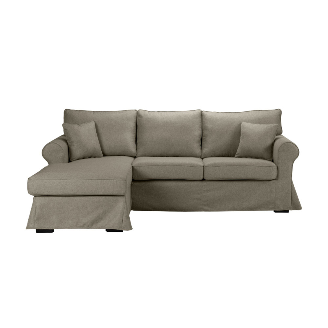 ASHLEY SOFA CORNER L WITH REMOVABLE COVER EASY CLEAN FABRIC BROWN LIGHT E1 EU
