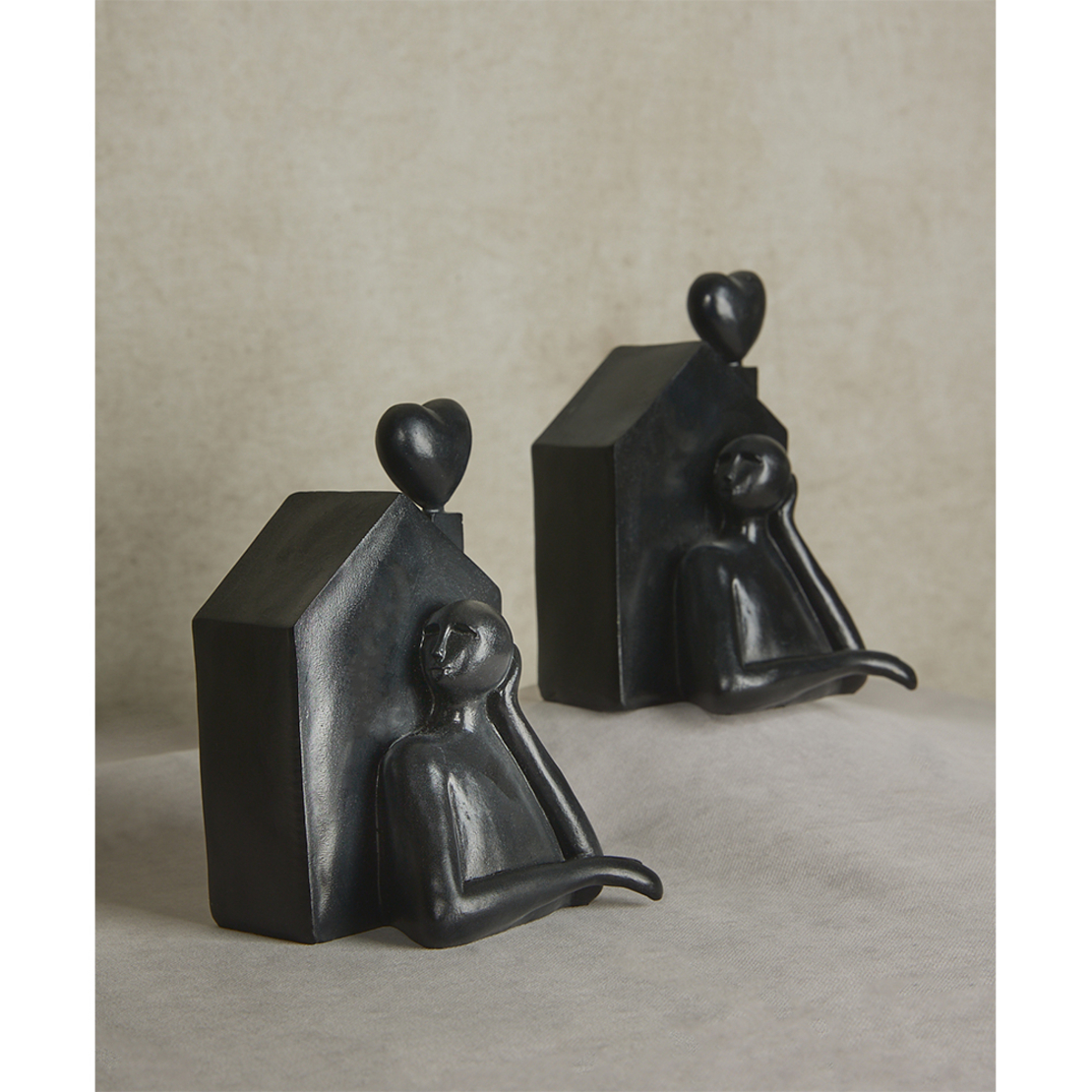 KEMMEL DECO POLYRESIN BLACK 12,5x12xH18cm PRC