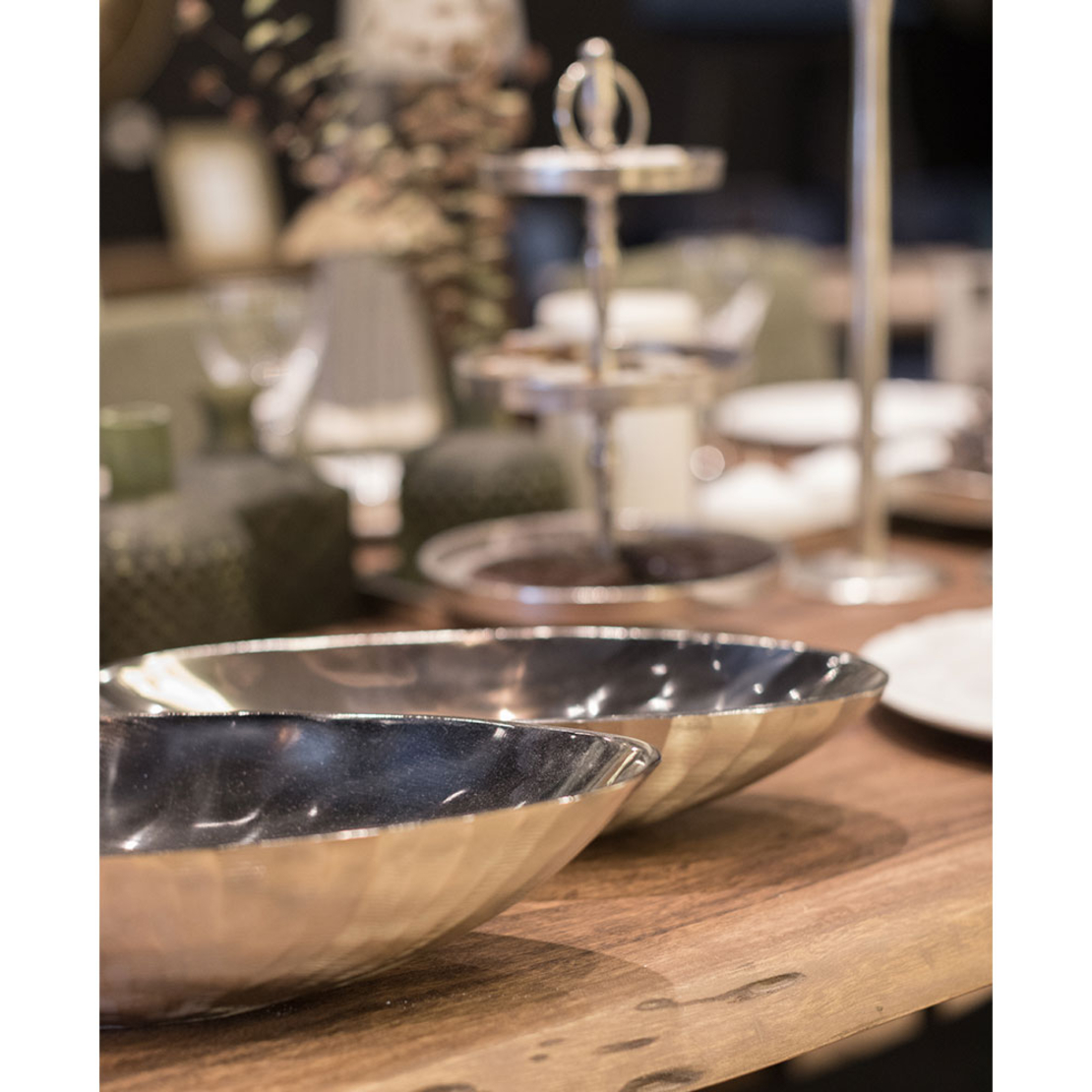 CIOTO BOWL ALUMINIUM SILVER 37x15xH8cm IN