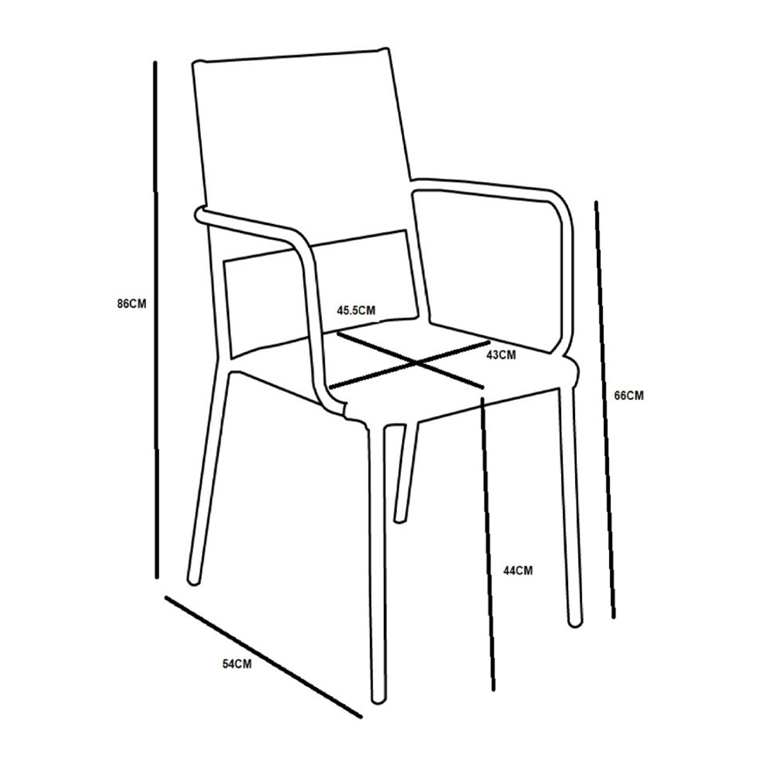 PERTH CHAIR RATTAN NATURAL BLACK 54,5x56xH86cm PRC