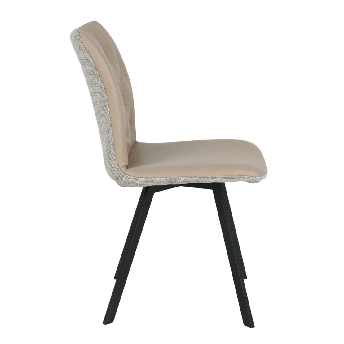DUE FACCE CHAIR FABRIC LATTE BEIGE METAL BLACK E1 PRC