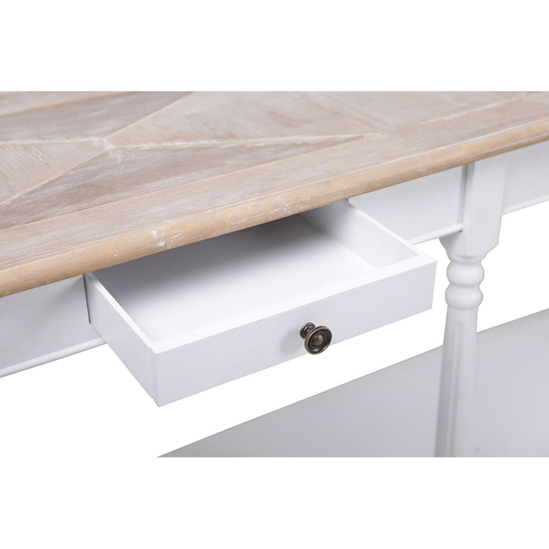 HISTORY CONSOLE MDF VENEER WHITE NATURAL 143x48xH79cm E1 PRC