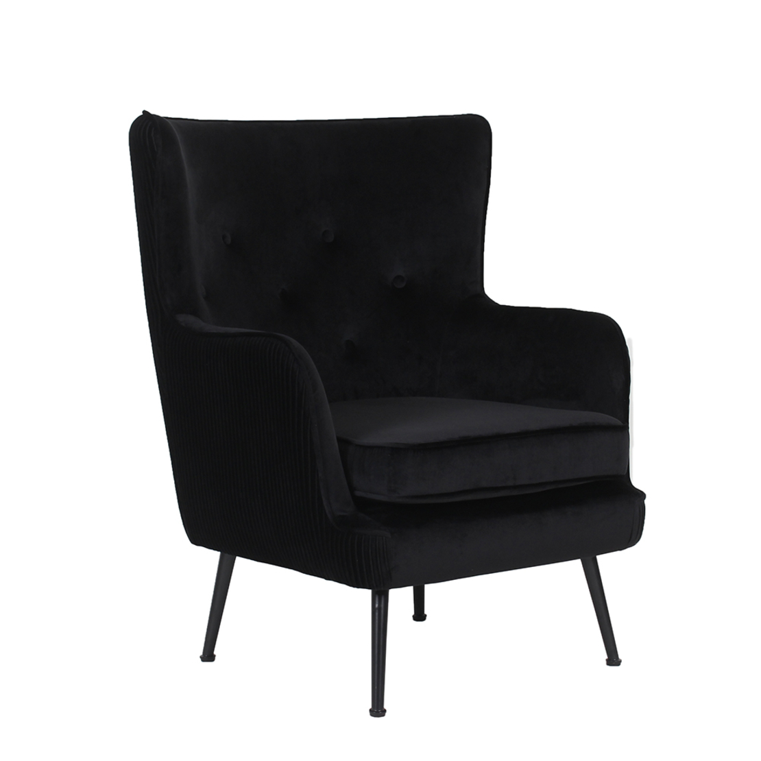 SERPATINA ARMCHAIR FABRIC BLACK METAL BLACK E1 PRC