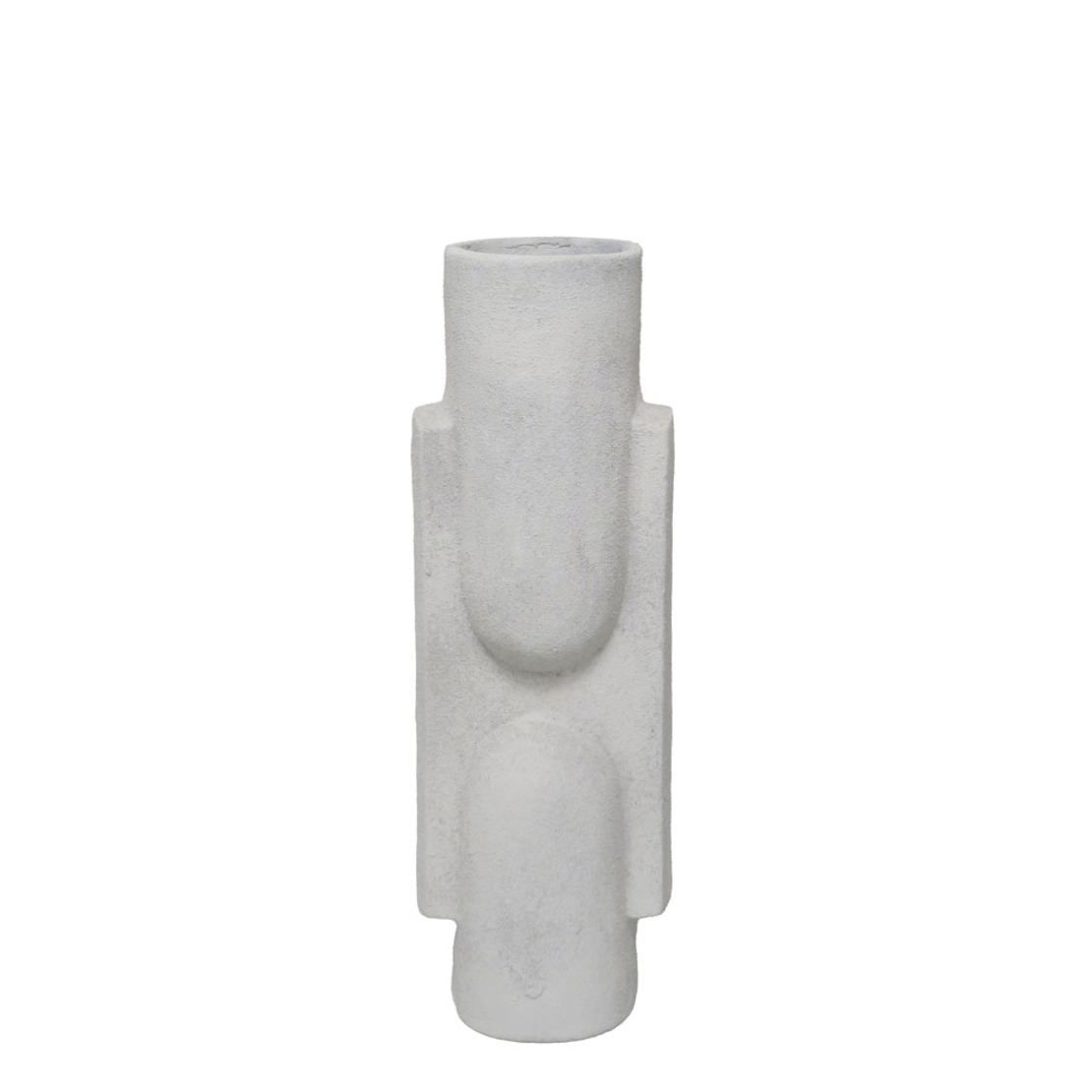 NATHEN VASE 13x10x36 ALUMINIUM WHITE