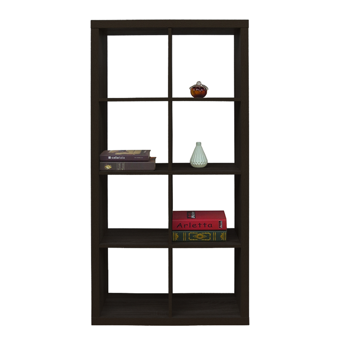 KIVOS 77 BOOKCASE HONEYCOMB BLACK 77x29,5xH147,5cm E1 PRC