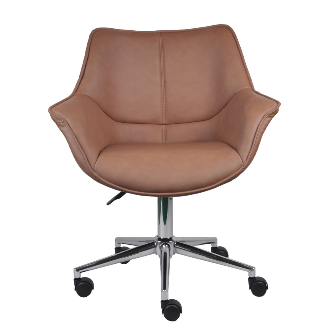 JONES CHAIR DESK FABRIC BROWN METAL METAL 68x64xH92cm PRC