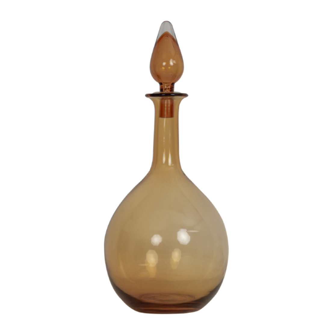 TAROAN BOTILIA WITH LID GLASS YELLOW 22x22xH38cm P