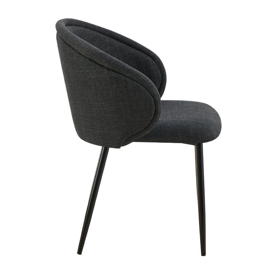 FIGARO CHAIR ARMCHAIR FABRIC ANTHRACITE METAL BLACK E1 PRC