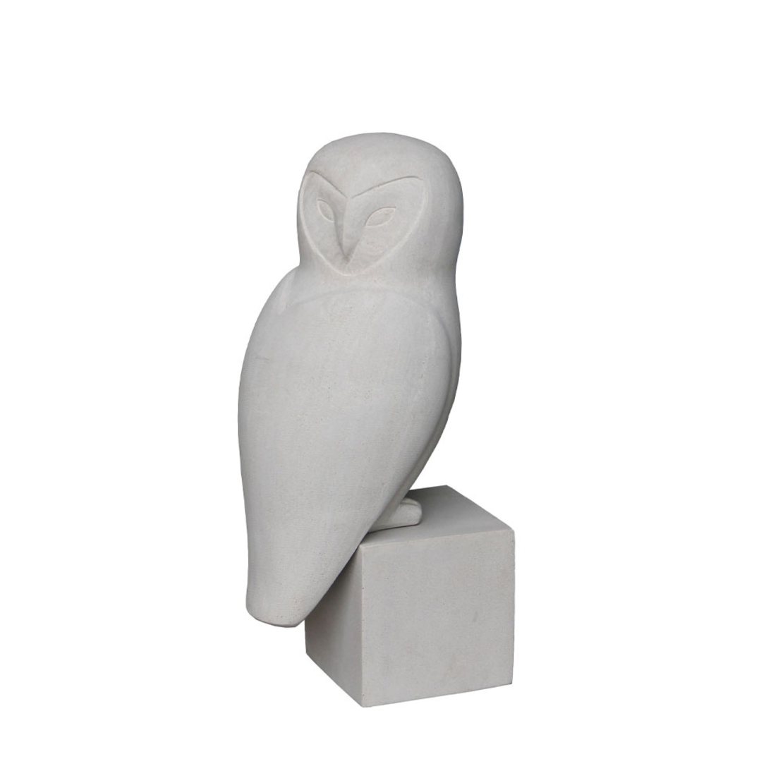 WISE OWL DECO OWL ARTIFICIAL STONE BEIGE 27x24xH67