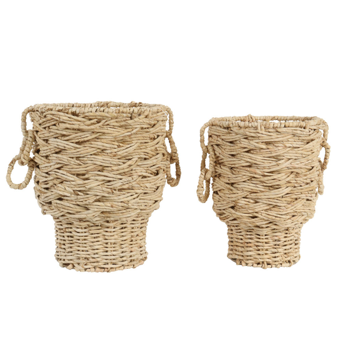 POROS BASKET WITH HANDLES SET 2PCS MAIZE LEAVES NA