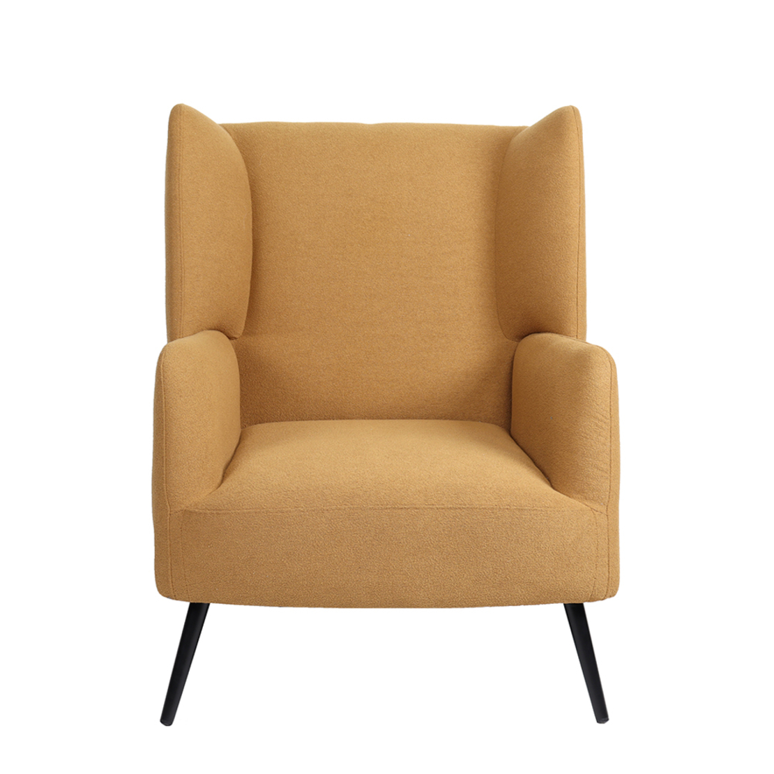 MONACO ARMCHAIR FABRIC MUSTARD WOOD RUBBERWOOD BLACK PRC