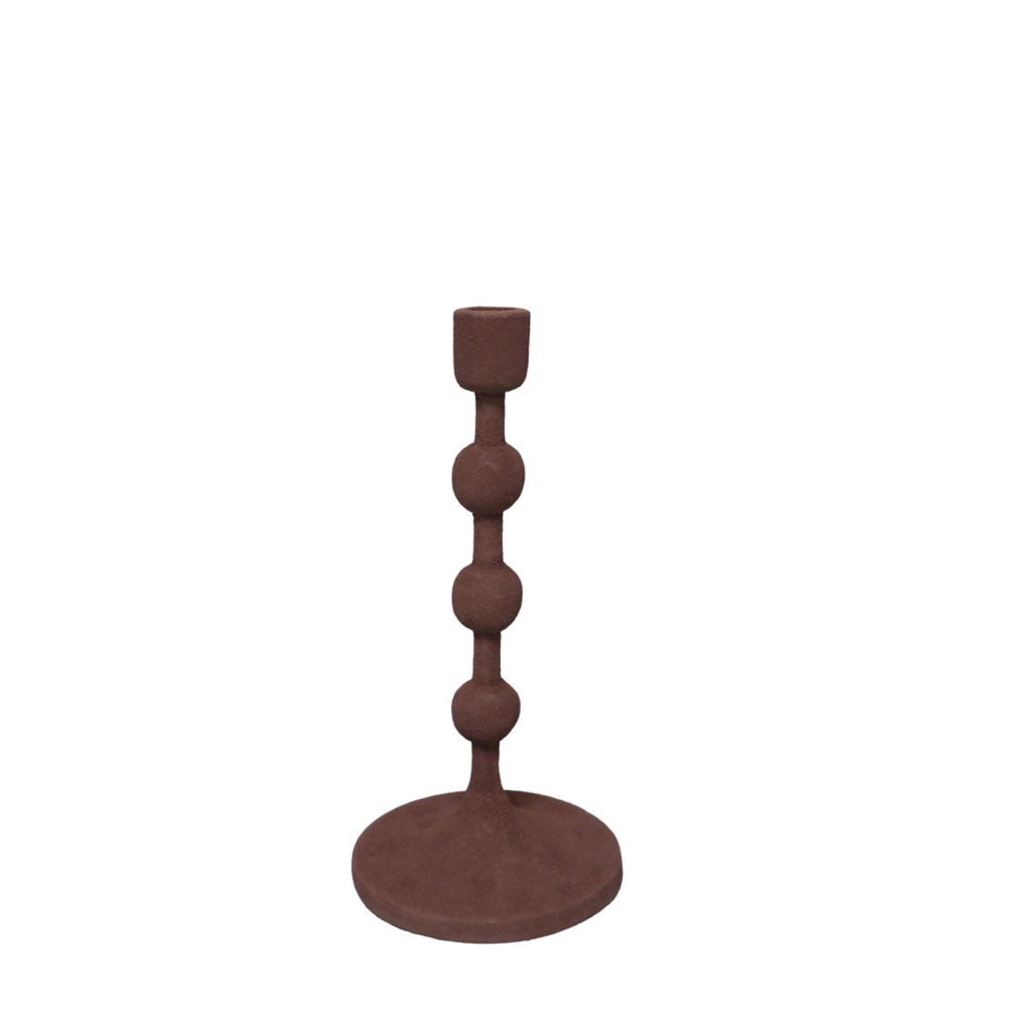 NATHEN CANDLE HOLDER 13x13x26 ALUMINIUM TERRACOTTA