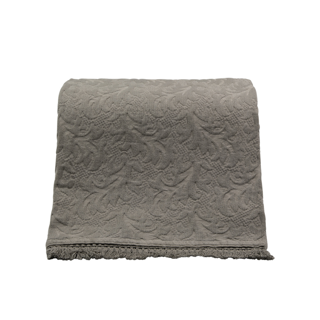DAMASKO THROW COTTON GREY 130x170cm IN