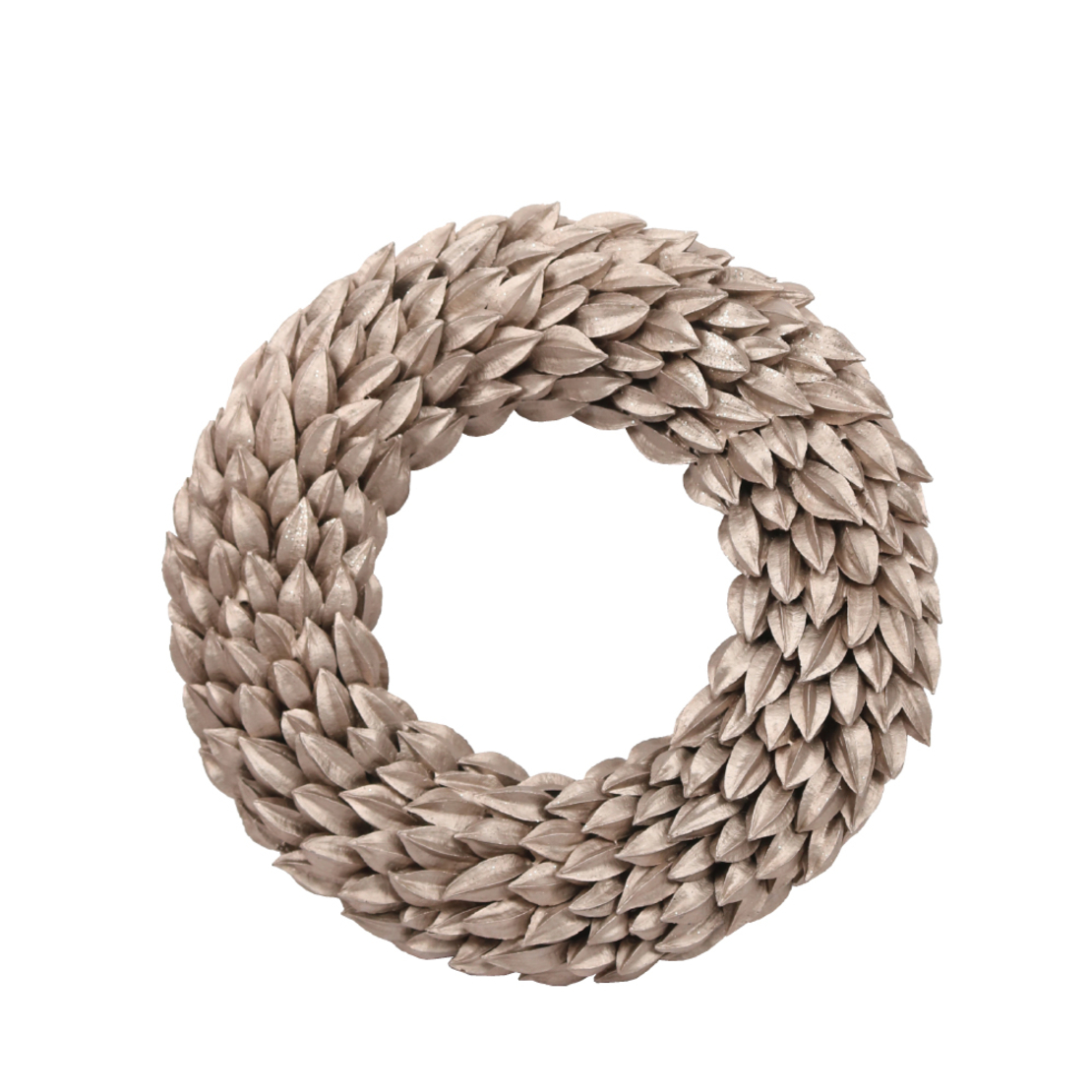 XMAS OVOC SILVER WREATH POLYFOAM CHAMPAGNE D29xH5,