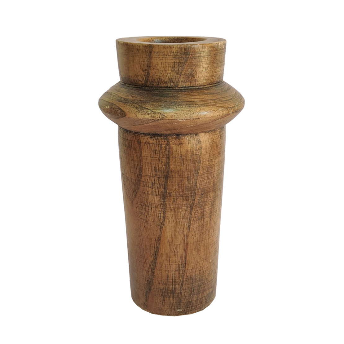 CEDAR VASE WOOD BROWN 16x16xH30cm PRC