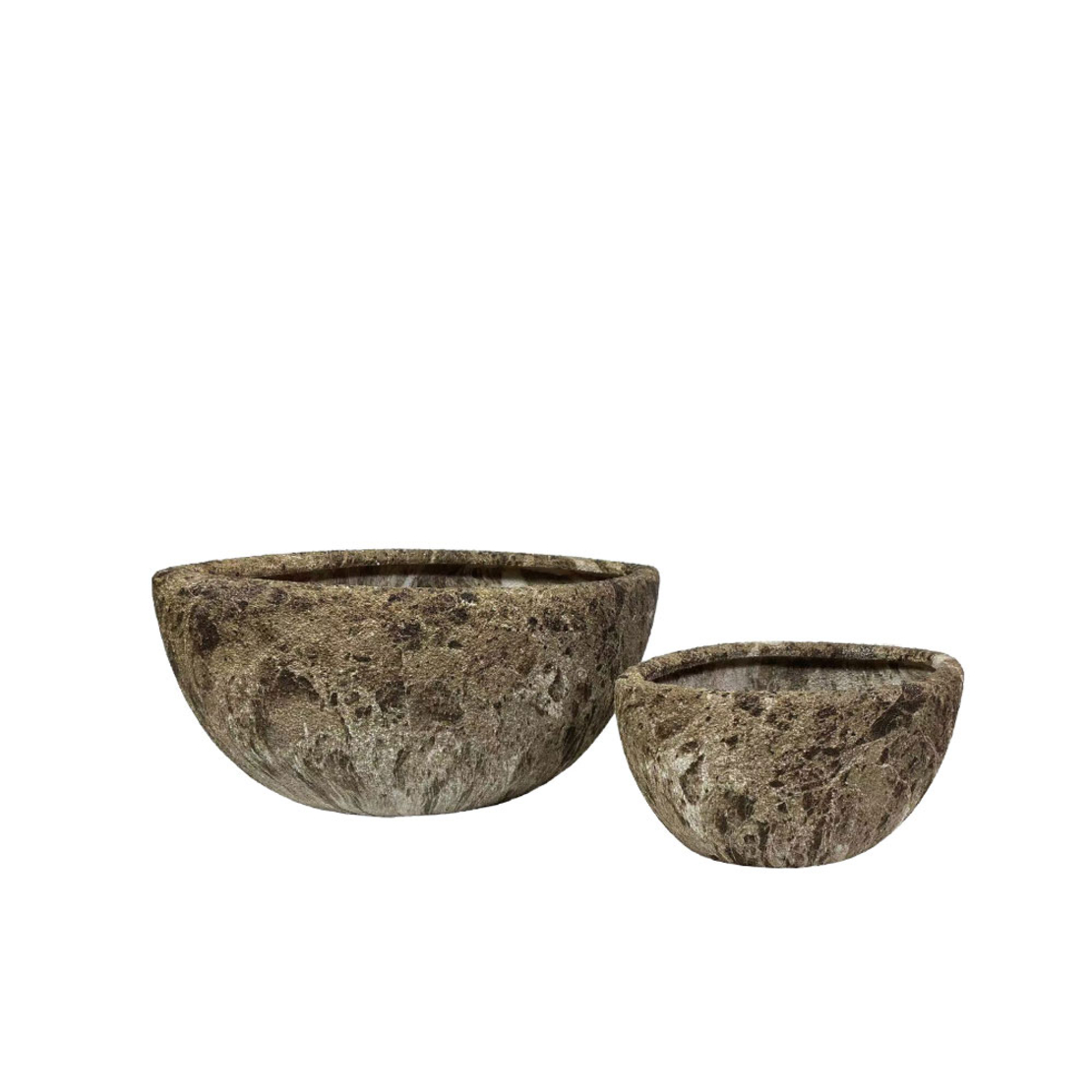 NANGA PLANTER SET 2PCS 46x22x20 CERAMIC BEIGE BROWN