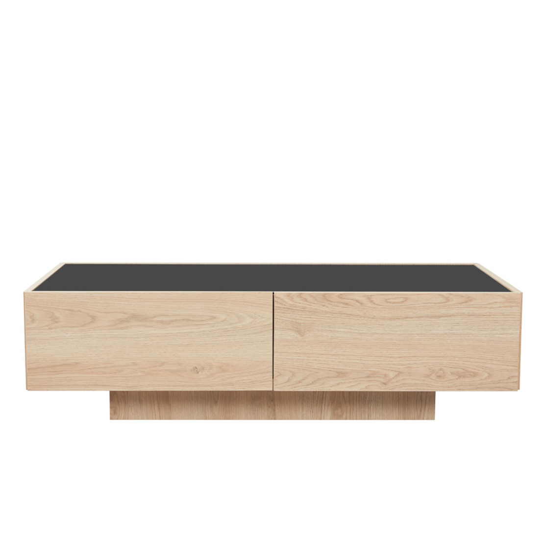 CUBIUS COFFEE TABLE MELAMINE NATURAL MELAMINE SMOKE BLACK 118x59x33 E1